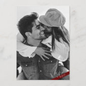 Nichts Extravagantes Lässiges Burgundy Hochzeitsde Begleitkarte (Rückseite)