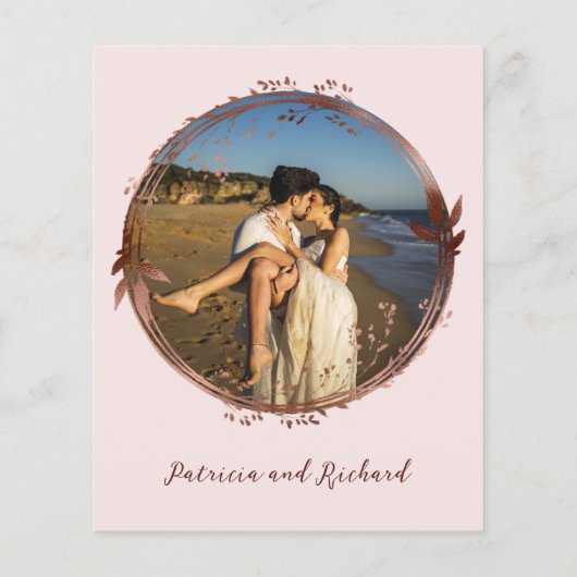 Nichts Extravagantes Mongram Budget Hochzeitseinla (Rückseite)