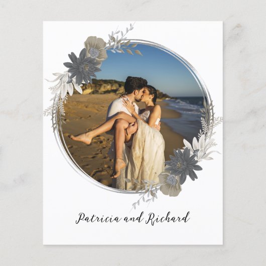 Nichts Extravagantes Mongram Budget Hochzeitseinla (Rückseite)