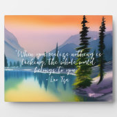 Nichts fehlt an Zen Zitat Friedliche Seenlandschaf Fotoplatte (Vorderseite)