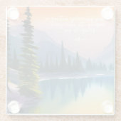 Nichts fehlt an Zen Zitat Friedliche Seenlandschaf Glasuntersetzer (Rückseite)