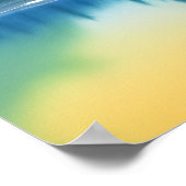 Nichts fehlt an Zen Zitat Friedliche Seenlandschaf Poster (Ecke)