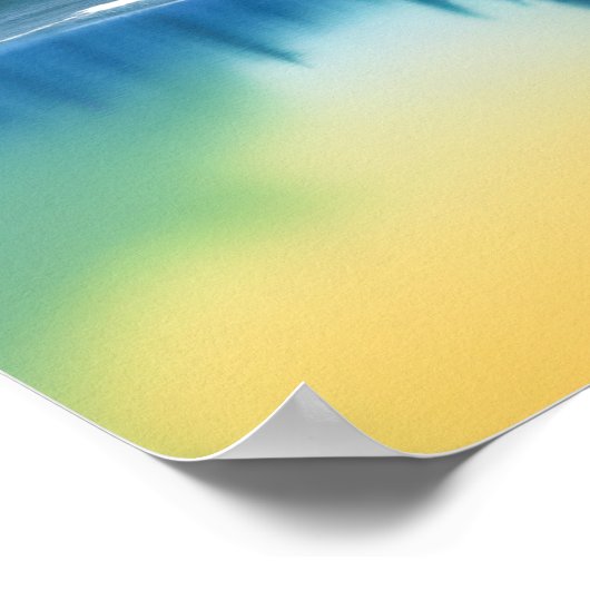 Nichts fehlt an Zen Zitat Friedliche Seenlandschaf Poster (Ecke)