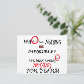 NICHTS FUN GIFT POSTCARD POSTKARTE (Stehend Vorderseite)