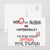 NICHTS FUN GIFT POSTCARD POSTKARTE (Vorne/Hinten)