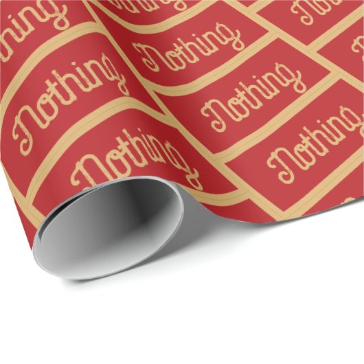 Nichts Funny Festivals Red Gold Text Weihnachten Geschenkpapier (Rolleneckpunkt)