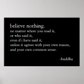 Nichts glauben poster (Vorne)