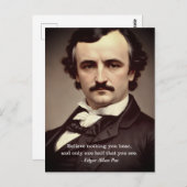 Nichts glauben, was Sie hören Edgar Allan Poe Zita Postkarte (Vorne/Hinten)