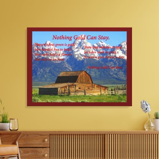 Nichts Gold Bleibe Leinwanddruck (Insitu (Wohnzimmer))