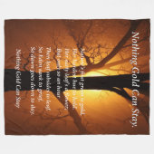 Nichts Gold Bleibe über einen brennenden Sonnenunt Fleecedecke (Vorderseite (Horizontal))