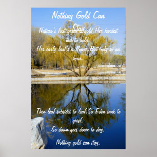 Nichts Gold Bleibe Willow Tree Poster