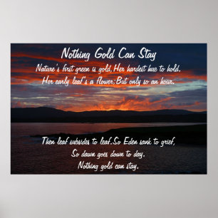 Nichts Gold kann Plakat bleibe