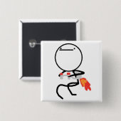 Nichts, hier zu tun rasen Gesicht Meme Button (Vorne & Hinten)