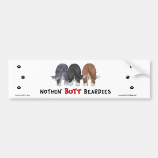 Nichts Hintern Beardies Autoaufkleber