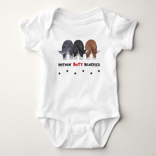 Nichts Hintern Beardies Baby Strampler (Vorderseite)