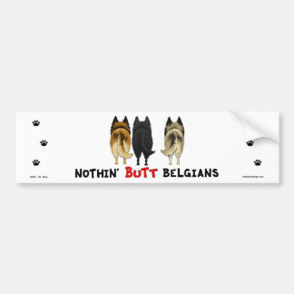 Nichts Hintern-Belgier Autoaufkleber