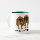 Nichts Hintern-Bluthunde Zweifarbige Tasse (Vorderseite Links)