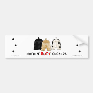 Nichts Hintern-Cockerspaniel-Autoaufkleber Autoaufkleber