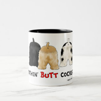 Nichts Hintern-Cockerspaniel-Tasse Zweifarbige Tasse