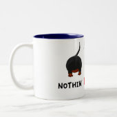Nichts Hintern-Dackel-Tasse Zweifarbige Tasse (Links)