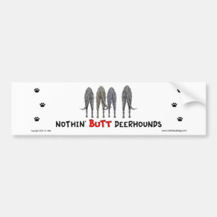 Nichts Hintern Deerhounds Autoaufkleber