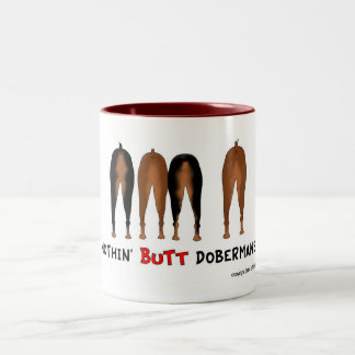 Nichts Hintern-Dobermann-Tasse Zweifarbige Tasse