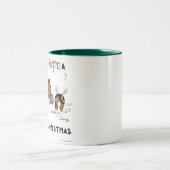 Nichts Hintern ein Beagle-Weihnachten Zweifarbige Tasse (Mittel)