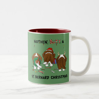 Nichts Hintern ein Bernhardiner-Weihnachten Zweifarbige Tasse
