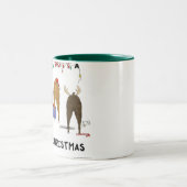 Nichts Hintern ein Boxer-Weihnachten Zweifarbige Tasse (Mittel)