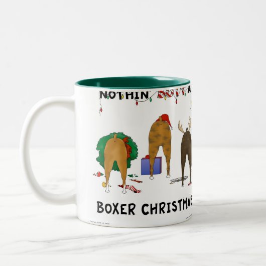 Nichts Hintern ein Boxer-Weihnachten Zweifarbige Tasse (Links)