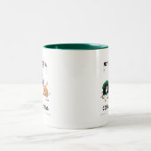 Nichts Hintern ein Corgi-Weihnachten Zweifarbige Tasse (Mittel)