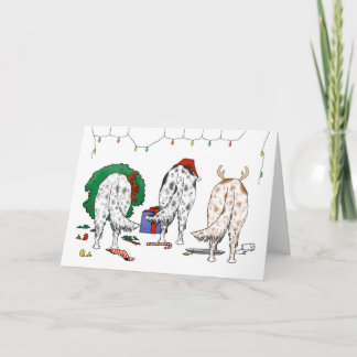 Nichts Hintern ein englischer Setzer-Weihnachten Feiertagskarte