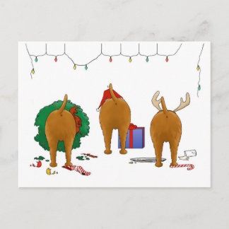 Nichts Hintern ein irischer Terrier-Weihnachten Feiertagspostkarte