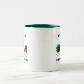 Nichts Hintern ein minimales Button-Weihnachten Zweifarbige Tasse (Mittel)