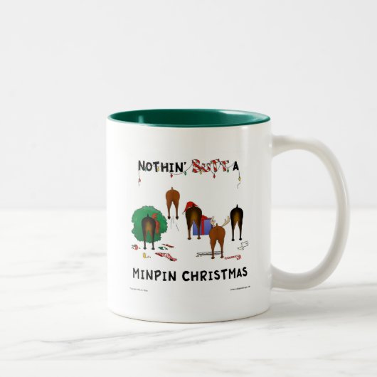 Nichts Hintern ein minimales Button-Weihnachten Zweifarbige Tasse (Rechts)