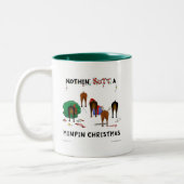 Nichts Hintern ein minimales Button-Weihnachten Zweifarbige Tasse (Links)