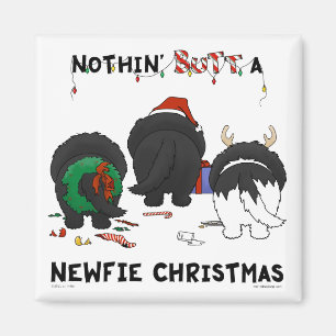 Nichts Hintern ein Newfie Weihnachten Magnet