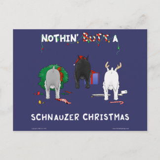 Nichts Hintern ein Schnauzer-Weihnachten Feiertagspostkarte