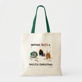Nichts Hintern ein Sheltie Weihnachten Tragetasche