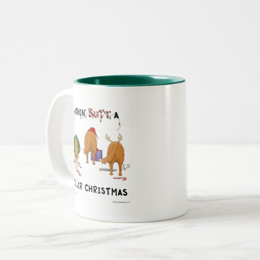 Nichts Hintern ein Toller-Weihnachten Zweifarbige Tasse (Vorderseite Links)