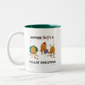 Nichts Hintern ein Toller-Weihnachten Zweifarbige Tasse (Links)