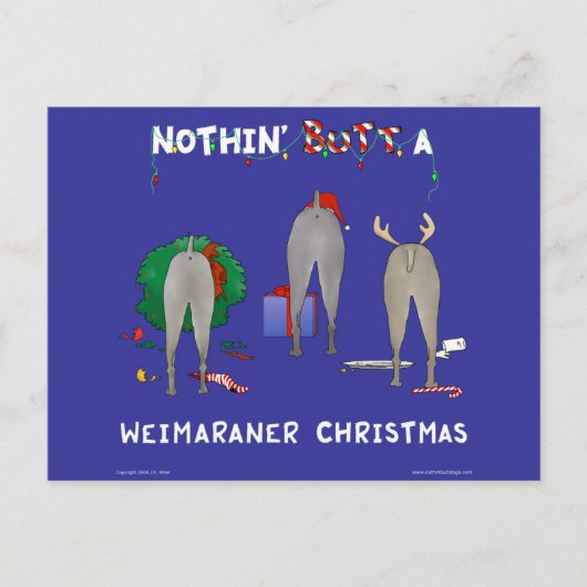 Nichts Hintern ein Weimaraner Weihnachten (Vorderseite)