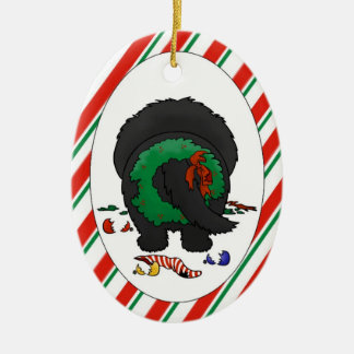Nichts Hintern eine Newfie Weihnachtsverzierung Keramikornament