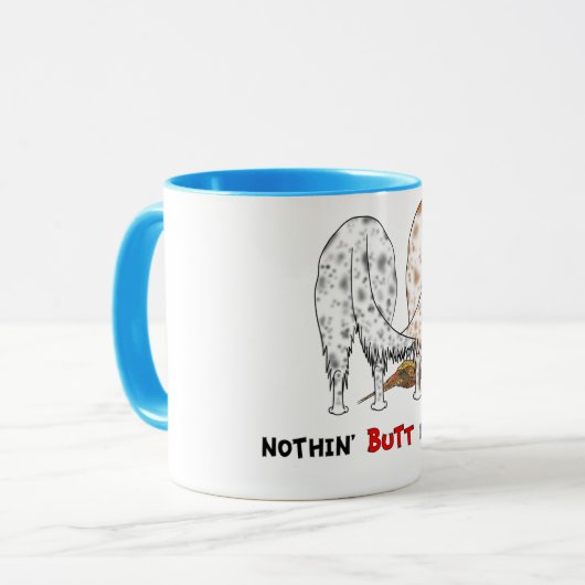 Nichts Hintern-englische Setzer Tasse (Vorderseite Links)