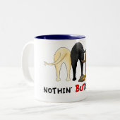 Nichts Hintern-Labrador-Tasse Zweifarbige Tasse (Vorderseite Links)