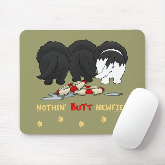 Nichts Hintern Newfies Mousepad (Mit Mouse)