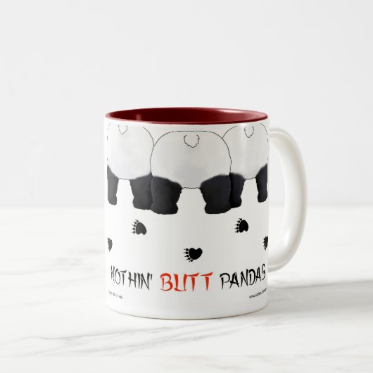 Nichts Hintern-Panda-Tasse Zweifarbige Tasse (VorderseiteRechts)