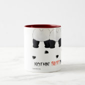 Nichts Hintern-Panda-Tasse Zweifarbige Tasse (Mittel)