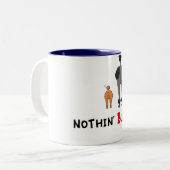 Nichts Hintern-Pudel-Tasse Zweifarbige Tasse (Vorderseite Links)