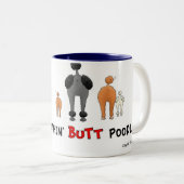 Nichts Hintern-Pudel-Tasse Zweifarbige Tasse (VorderseiteRechts)